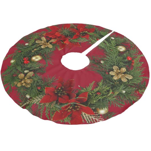 Weihnachtsfeier Polyester Weihnachtsbaumdecke (Schrägansicht)