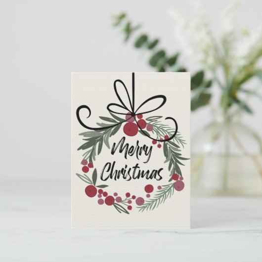 Weihnachtsfeier Postkarte (Stehend Vorderseite)