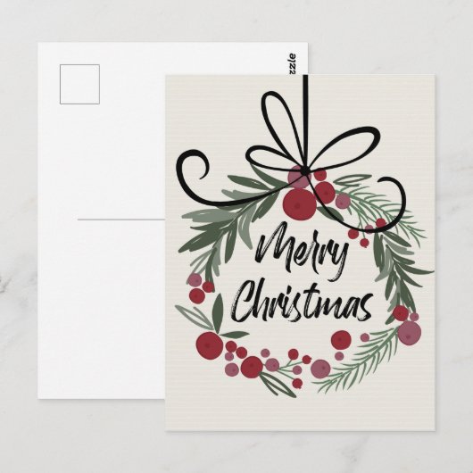 Weihnachtsfeier Postkarte (Vorne/Hinten)