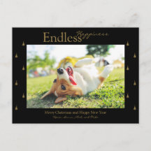 Weihnachtsfeier Postkarte Endloses Glück