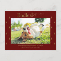 Weihnachtsfeier-Postkarte 'Endloses Glück'