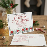Weihnachtsfeier Potluck-Weihnachtsfeier-Postkarte