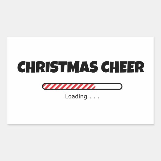 Weihnachtsfeier - Progress-Bar - Ladung Rechteckiger Aufkleber (Vorderseite)