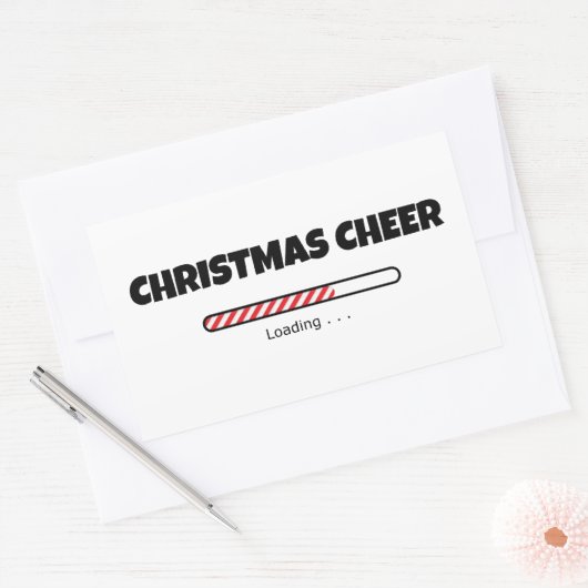 Weihnachtsfeier - Progress-Bar - Ladung Rechteckiger Aufkleber (Umschlag)