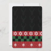 Weihnachtsfeier Pullover Hirsch hässlicher Pullove Einladung (Rückseite)