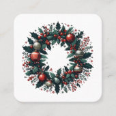 Weihnachtsfeier Quadratische Visitenkarte (Vorderseite)