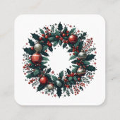Weihnachtsfeier Quadratische Visitenkarte (Rückseite)