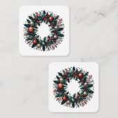 Weihnachtsfeier Quadratische Visitenkarte (Vorne/Hinten)