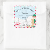 Weihnachtsfeier Quadratischer Aufkleber (Tasche)