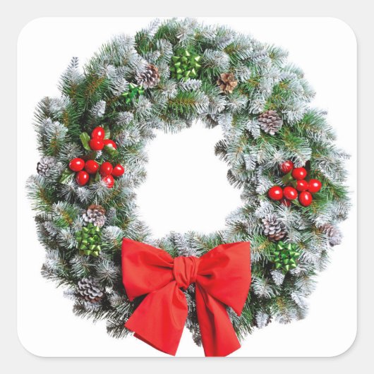 Weihnachtsfeier Quadratischer Aufkleber (Vorderseite)
