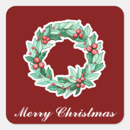 Weihnachtsfeier Quadratischer Aufkleber