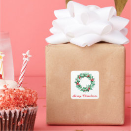 Weihnachtsfeier Quadratischer Aufkleber