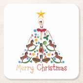 Weihnachtsfeier Rechteckiger Pappuntersetzer (Vorderseite)