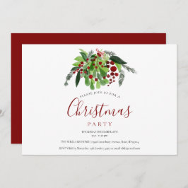 Weihnachtsfeier Red Berries Einladung