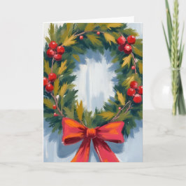 Weihnachtsfeier Red Bow Holiday Karte