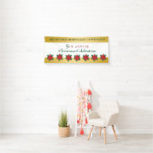 Weihnachtsfeier Red Poinsettia Banner (Insitu)