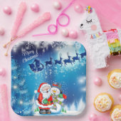 Weihnachtsfeier Rentier Snowman Paper P Pappteller (Party)