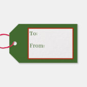 Weihnachtsfeier Retro Weihnachtsmann Name hinzufüg Geschenkanhänger (Rückseite Horizontal)