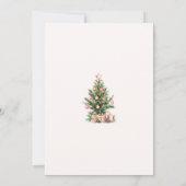 Weihnachtsfeier Rosa Weihnachtsbaum Einladung (Rückseite)