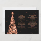 Weihnachtsfeier Rose Gold Wedding Program Einladung (Rückseite)