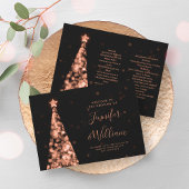 Weihnachtsfeier Rose Gold Wedding Program Einladung
