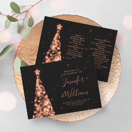Weihnachtsfeier Rose Gold Wedding Program Einladung