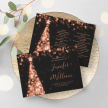 Weihnachtsfeier Rose Gold Wedding Program