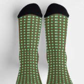 Weihnachtsfeier Rot und Grün Muster Socken (Oben)