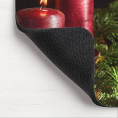 Weihnachtsfeier Rote Kerzen Winterfeiertage Mousepad (Ecke)