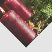 Weihnachtsfeier Rote Kerzen Winterfeiertage Seidenpapier (Ausschnitt)