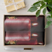 Weihnachtsfeier Rote Kerzen Winterfeiertage Seidenpapier (Geschenk)