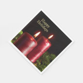 Weihnachtsfeier Rote Kerzen Winterfeiertage Serviette (Ecke)