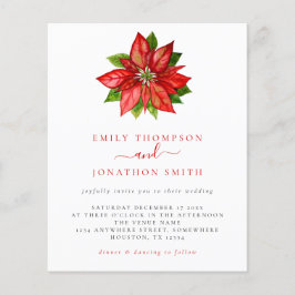 Weihnachtsfeier Rote Poinsettia Einladung