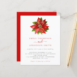 Weihnachtsfeier Rote Poinsettia Einladung