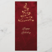Weihnachtsfeier Roter Samt mit Baum Manu Karte (Rückseite)