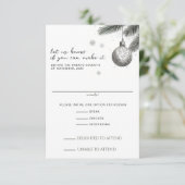 Weihnachtsfeier RSVP Karte (Stehend Vorderseite)