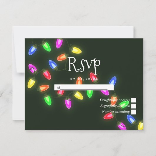 Weihnachtsfeier RSVP Karte (Vorderseite)