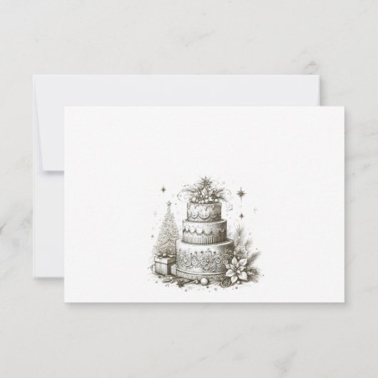 Weihnachtsfeier RSVP Karte (Rückseite)