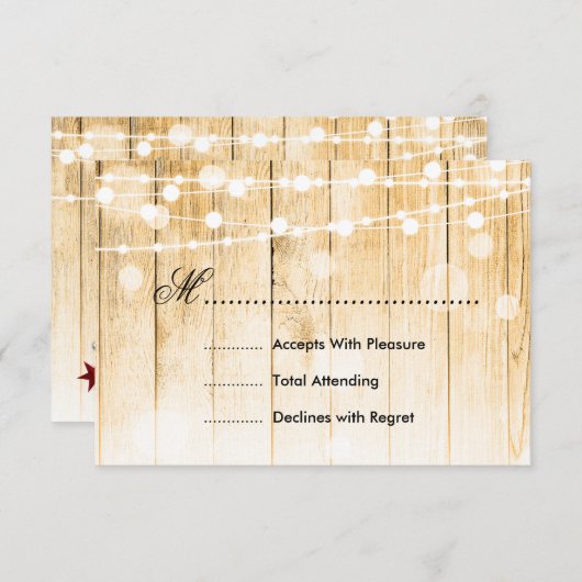 Weihnachtsfeier RSVP Tree Lights Ribbon (Vorne/Hinten)