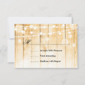 Weihnachtsfeier RSVP Tree Lights Ribbon Karte (Vorderseite)