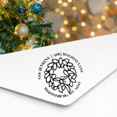 Weihnachtsfeier Rücksendeadresse Gummi Briefmarke Gummistempel