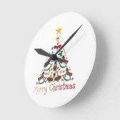 Weihnachtsfeier Runde Wanduhr (Winkel)