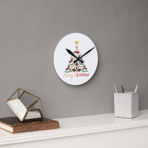 Weihnachtsfeier Runde Wanduhr