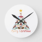 Weihnachtsfeier Runde Wanduhr (Vorderseite)