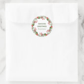 Weihnachtsfeier Runder Aufkleber (Tasche)
