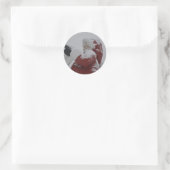 Weihnachtsfeier Runder Aufkleber (Tasche)
