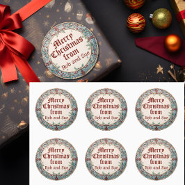 Weihnachtsfeier Runder Aufkleber