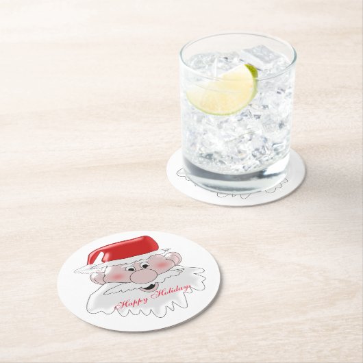 Weihnachtsfeier Runder Pappuntersetzer (Vor Ort)