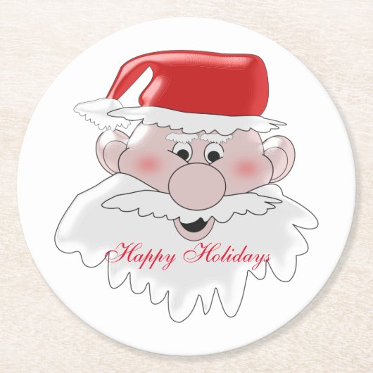 Weihnachtsfeier Runder Pappuntersetzer (Vorderseite)