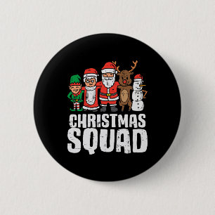 Weihnachtsfeier Santa Elf Xmas Familie Kinder Jung Button